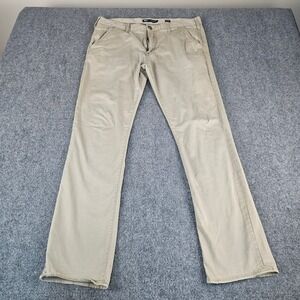 BKE Jake Straight Khaki Tan Pants Mens 36x32 Cotton Rayon Stretch Chino